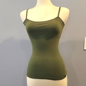 Small Green SO Cami Tank Top Adjustable Straps